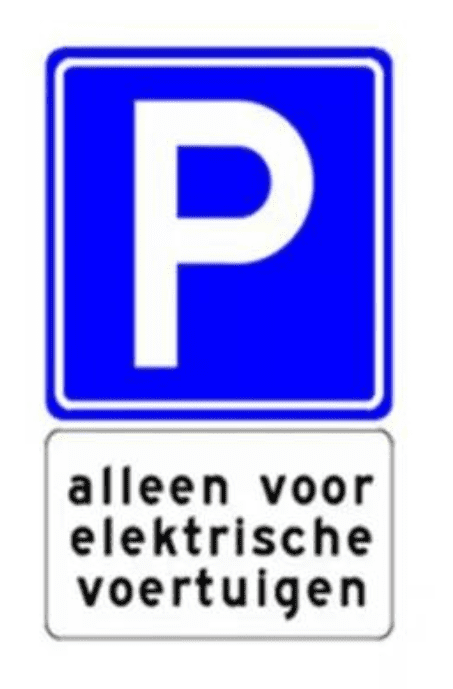 alleen voor elektrische voertuigen